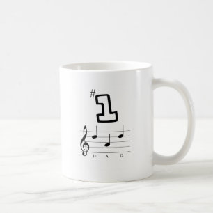 Caneca De Café Pai #1 na notação musical