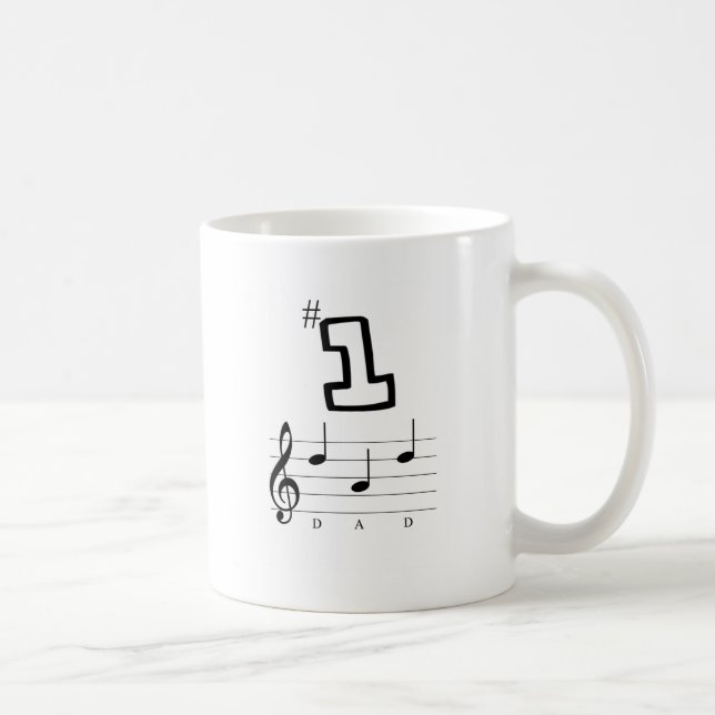 Caneca De Café Pai #1 na notação musical (Direita)