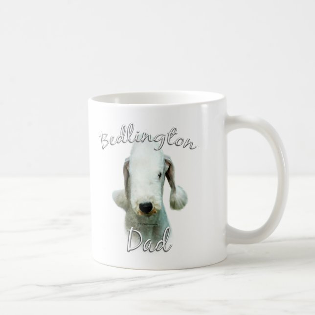 Caneca De Café Pai 2 de Terrier Bedlington (Direita)