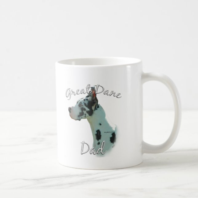 Caneca De Café Pai 2 Grande Dane (harlequin) (Direita)