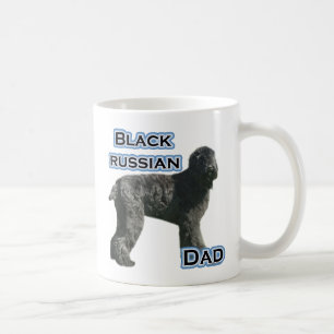 Caneca De Café Pai 4 Terrier russo preto