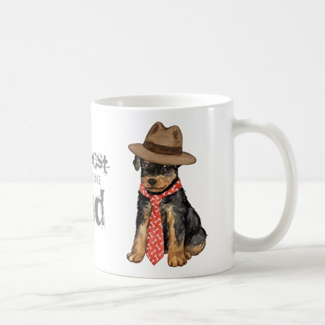 Caneca De Café Pai Airedale (Direita)