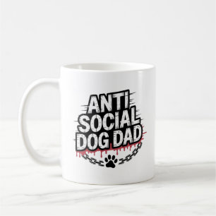 Caneca De Café Pai antissocial de cães - Sobrecarregado