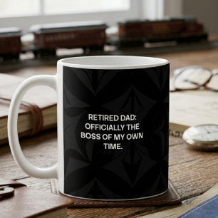 Caneca De Café Pai Aposentado Chefe do Seu Próprio Tempo Aposenta