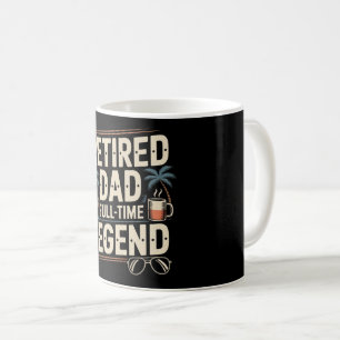 Caneca De Café Pai Aposentado - Mug de Legenda de Tempo de Cheio