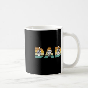 Caneca De Café Pai Asl Língua Americana de Sinais Suporte Conscie
