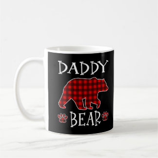 Caneca De Café Pai Bear Natal Pajama Red Xadrez Buffalo Fami