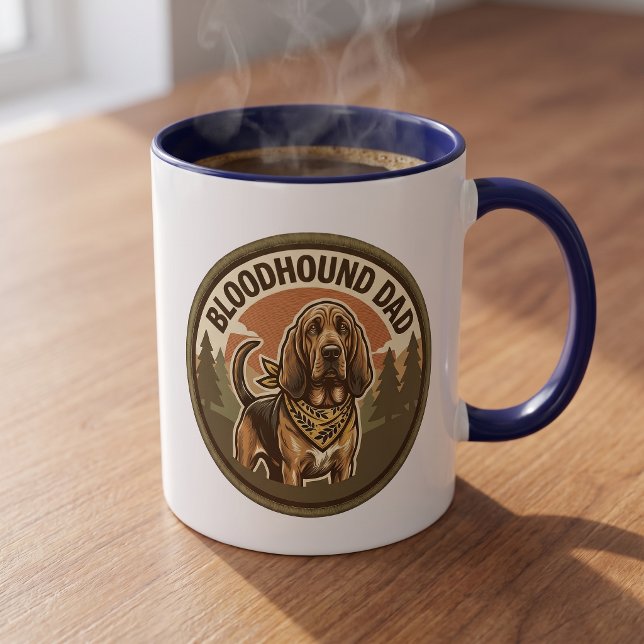 Caneca de Café Pai Bloodhound | Presente para Pai  (Criador carregado)