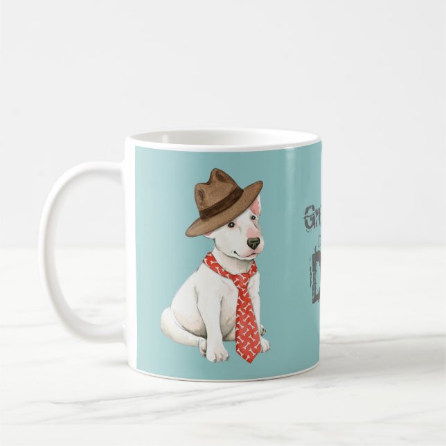 Caneca De Café Pai Bull Terrier (Esquerda)