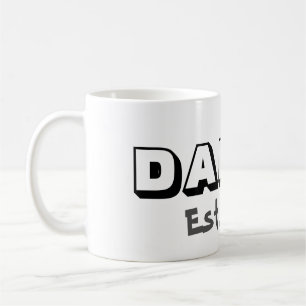 Caneca De Café Pai c/Data de estabelecimento personalizável Mug d