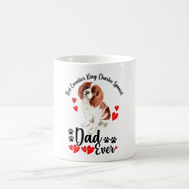 Caneca De Café Pai Cavalier King Charles Spaniel Nunca (Centro)