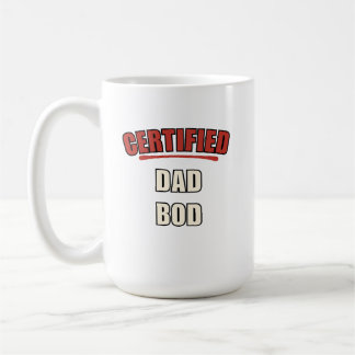 Caneca De Café Pai com Barriga de Pai Engraçado Certificado