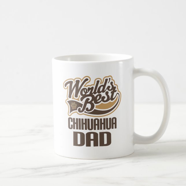Caneca De Café Pai da chihuahua (mundos melhores) (Direita)