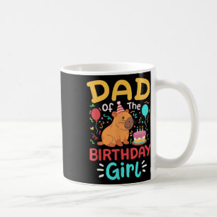 Caneca De Café Pai Da Menina De Aniversário Crianças Capivara Fof