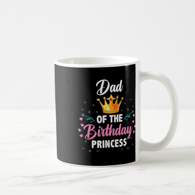 Caneca De Café Pai da Princesa do Aniversário  (Direita)