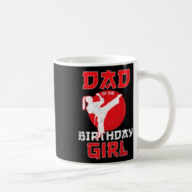 Caneca De Café Pai Da Rapariga De Karate Taekwondo (Direita)