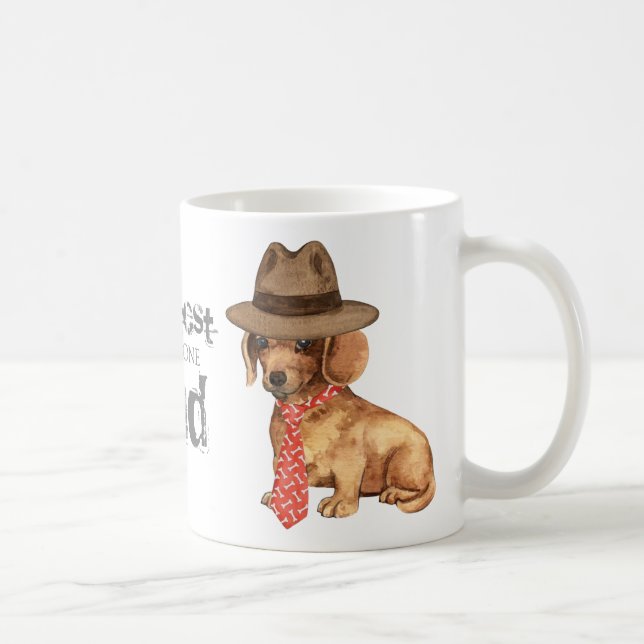 Caneca De Café Pai Dachshund (Direita)