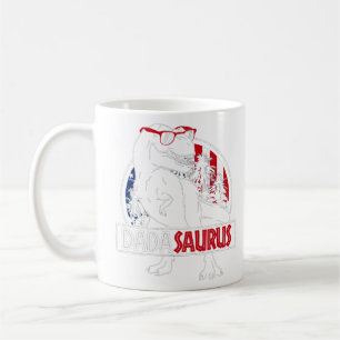 Caneca De Café Pai Dadasaurus Dinossauro Pai Rex American Fl