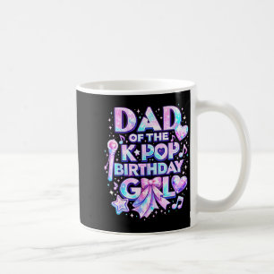 Caneca De Café Pai das garotas de aniversário do k-pop música cor