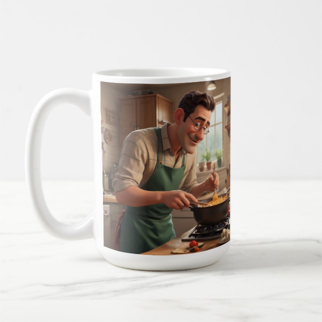 Caneca De Café Pai de aniversário do Chef (Esquerda)