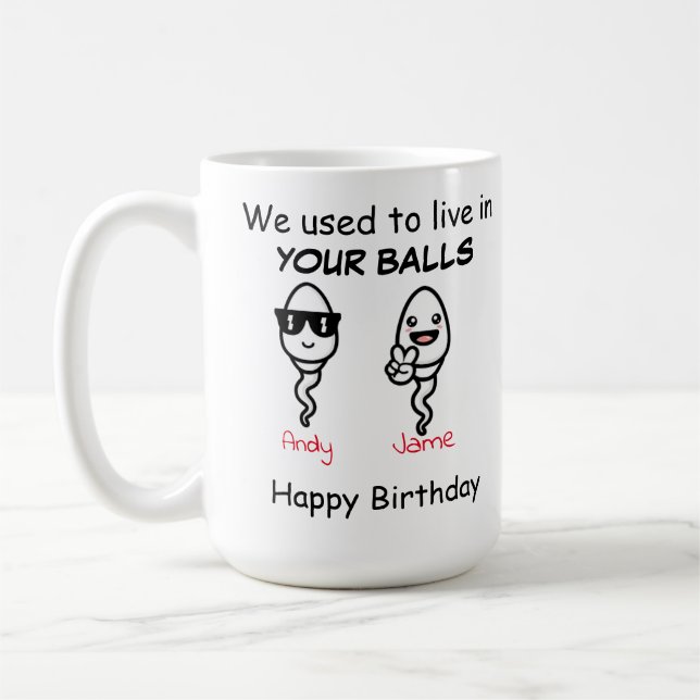 Caneca De Café Pai de aniversário que costumávamos viver nas suas (Esquerda)
