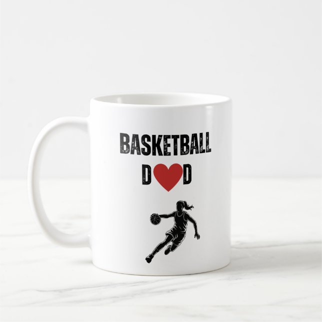 Caneca De Café Pai de basquete (jogadora) (Esquerda)