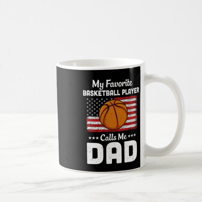 Caneca De Café Pai de basquete Minhas Chamadas Favoritas de Jogad (Direita)