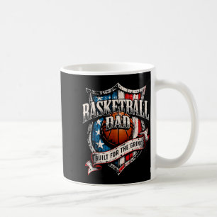 Caneca De Café Pai de Basquete Orgulhosamente Retro - Construído 