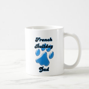 Caneca De Café Pai de Buldogue Francês Blue Pawprint