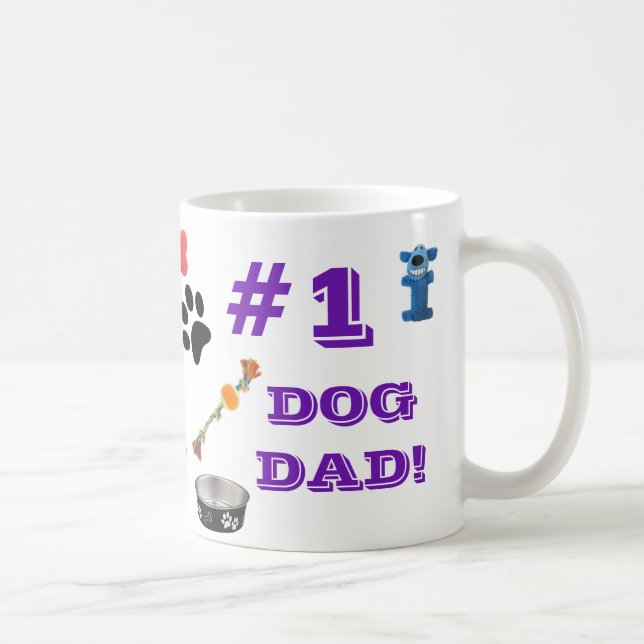 Caneca De Café pai De Cachorro Com Cachorro De Brinquedo (Direita)