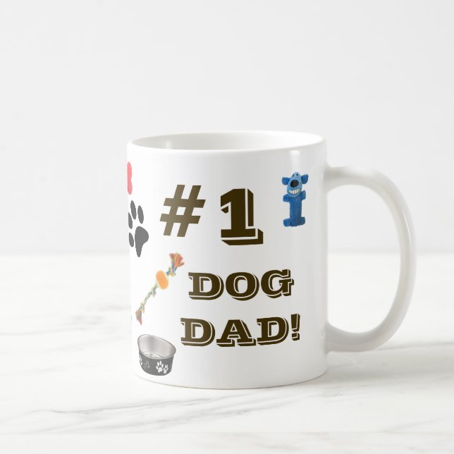 Caneca De Café pai De Cachorro Com Cachorro De Brinquedo (Direita)