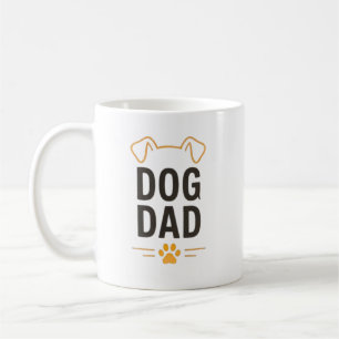 Caneca De Café Pai de Cachorro com Desenho Simples de Pata para A