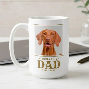 Caneca De Café Pai de Cachorro Elegante Desde Ano Foto de Animal