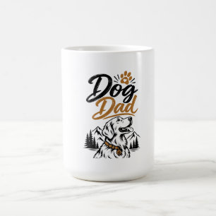 Caneca De Café Pai de Cachorro Golden Retriever Montanha