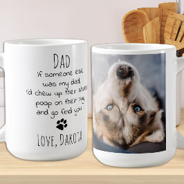 Caneca De Café Pai De Cachorro Personalizado Foto Pet Coffee Mug