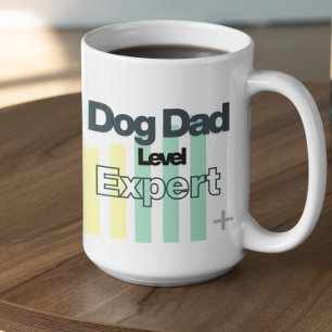 Caneca De Café Pai de Cachorro Personalizável Nível Especialista