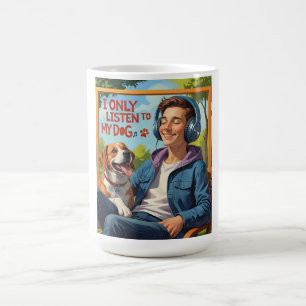 Caneca De Café Pai de Cachorro – Só Obedeço ao Meu Cachorro
