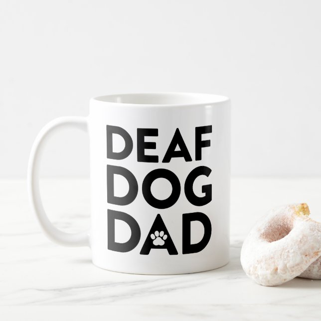 Caneca De Café Pai de Cachorro Surdo (Com Donut)