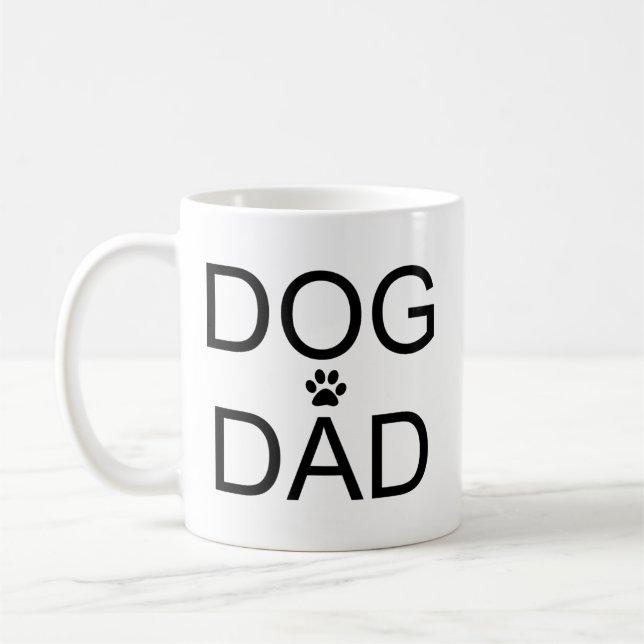 Caneca De Café Pai de cão Engraçado Pet Lover Presente para Ele (Esquerda)