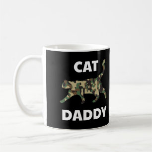 Caneca De Café Pai de Cat Camouflage Pai Engraçado Proprietário d