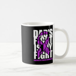 Caneca De Café Pai de Fita Roxa de Consciência do câncer de pâncr