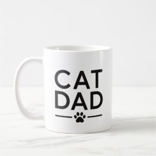 Caneca De Café Pai de Gato Design Minimalista Limpo Amante de Gat