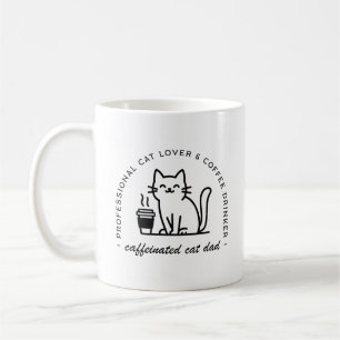 Caneca De Café Pai de gato e amantes de café homens engraçados hi