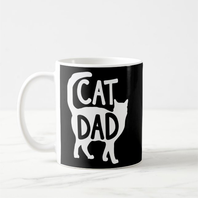 Caneca De Café Pai de Gato Pai PapovDia de os pais Homens (Esquerda)
