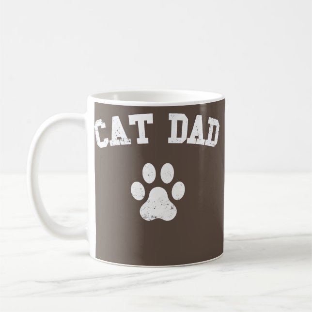 Caneca De Café Pai De Gato Para Homens Dia de os pais Aniversário (Esquerda)