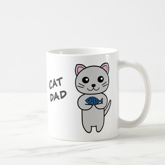 Caneca De Café Pai de Gato Personalizado (Direita)