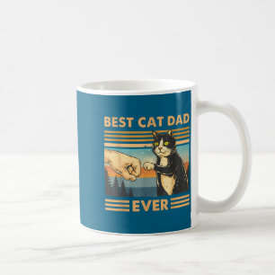 Caneca De Café Pai de gato vintage gato aperto de punho divertido