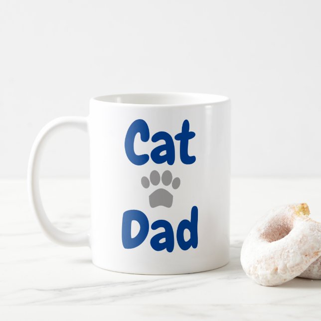 Caneca De Café Pai de gatos (Com Donut)