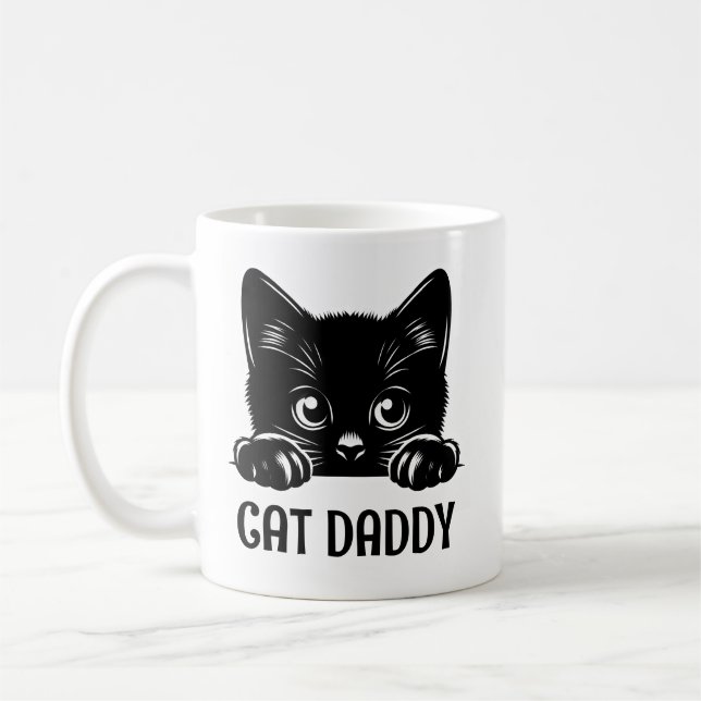 Caneca De Café Pai de gatos | Perfeito para Pai Cat no Pai Cat (Esquerda)