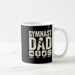 Caneca De Café Pai de Ginástica Engraçado Dirige Paga Bate Palmas